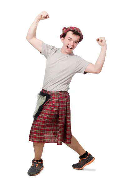 Divertente scotsman isolato su bianco — Foto Stock