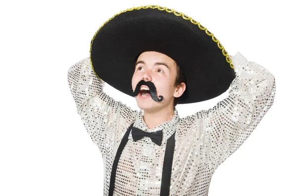 Grappig Mexicaans geïsoleerd op de witte — Stockfoto