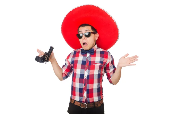 Funny mexican with sombrero hat — Stock Photo, Image