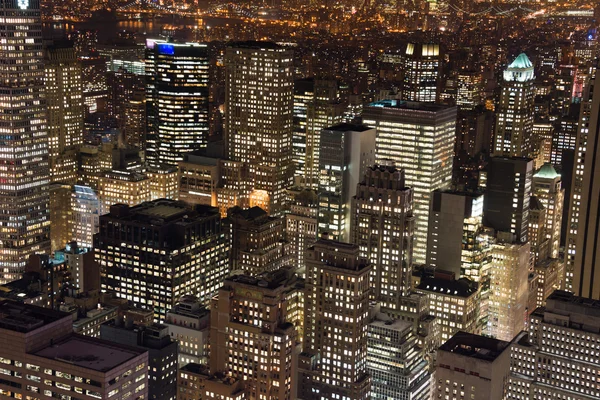 Grattacieli di New York di notte — Foto Stock
