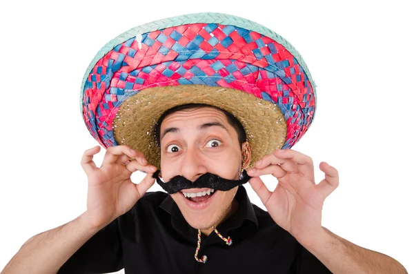 Rolig mexikan med sombrero hatt — Stockfoto