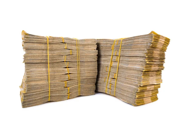 Stack of money isolated on the white — Stock Photo, Image