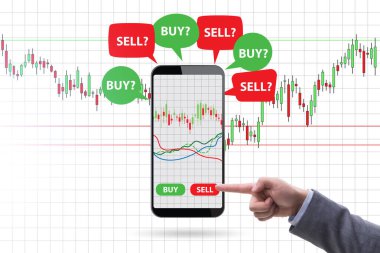 İş adamıyla çevrimiçi ticaret kavramı