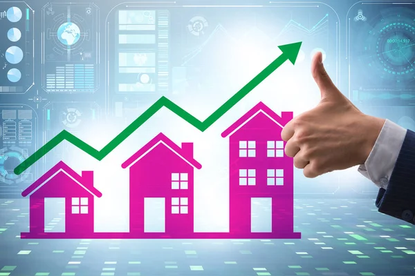 Property market recovery concept with houses