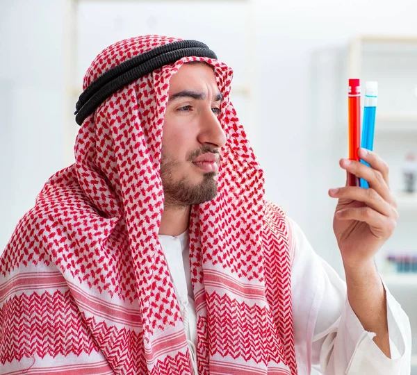 Arab chemist working in the lab office — Stock Photo, Image