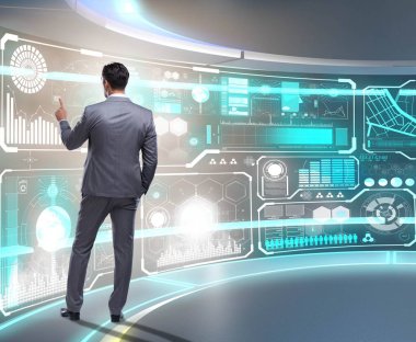 Küresel iş kavramında iş adamı