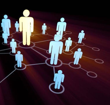 Resimsel insanlarla sosyal ağ kavramı