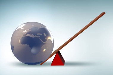 Dünya kaldıraçla kaldırılıyor - 3D görüntüleme