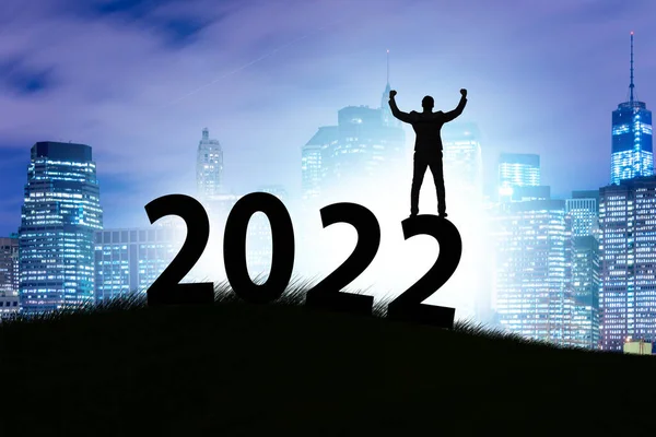 Conceito de ano novo de 2022 com pessoas de negócios — Fotografia de Stock