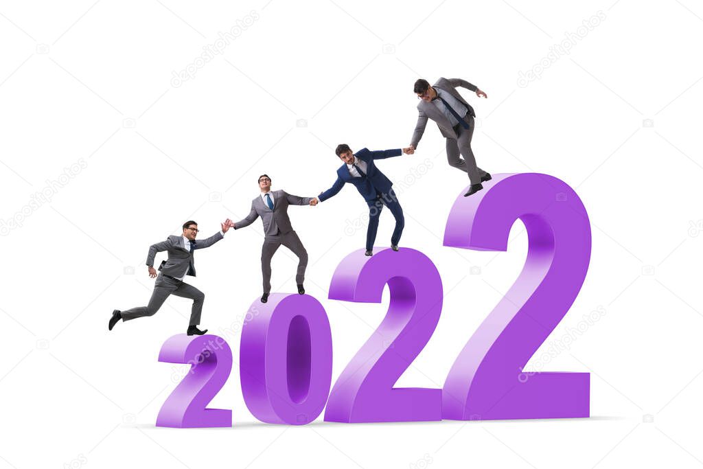 Growth concept with the transition between 2021 and 2022