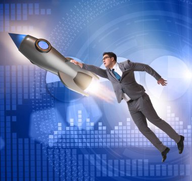 Girişim konseptinde iş adamı