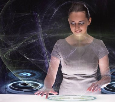 İşkadını kavramı soyut düğmelere basarak