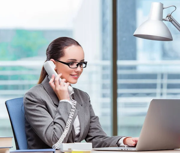 Call center operator in business concept — Stock Photo, Image