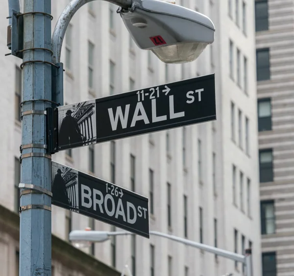 Zeichen an der Wall Street — Stockfoto