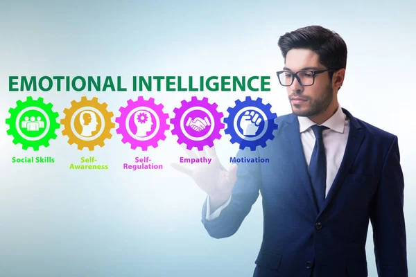 Emotionele Intelligentie concept met zakenman — Stockfoto