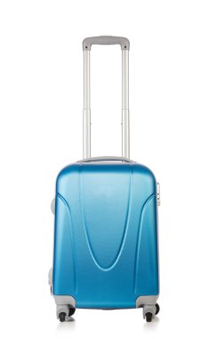 Bagaj suitacase üzerinde beyaz izole kavramı seyahat