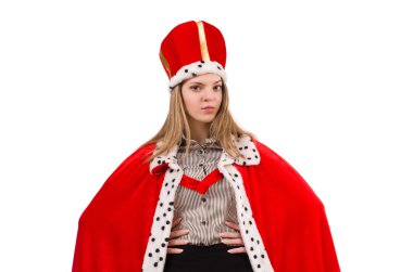 üzerinde beyaz izole kadın Kraliçe