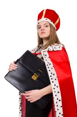 üzerinde beyaz izole kadın Kraliçe