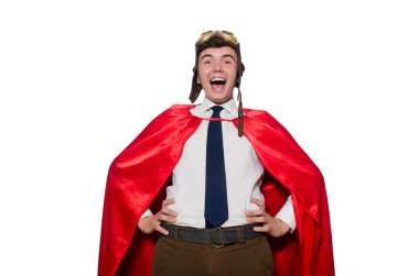 Beyaz tenli komik kahraman.