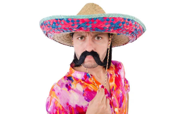 Śmieszny Meksykanin w sombrero kapeluszu — Zdjęcie stockowe