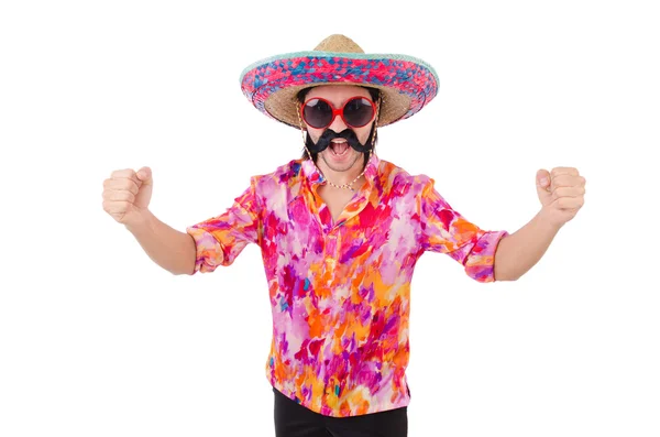 Funny mexican with sombrero hat — Stock Photo, Image