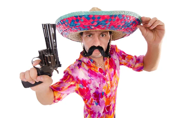 Funny mexican with sombrero hat — Stock Photo, Image