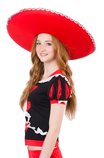 Lustiger Mexikaner mit Sombrero-Hut — Stockfoto