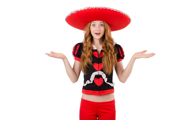 Funny mexican with sombrero in concept — Stock Photo, Image