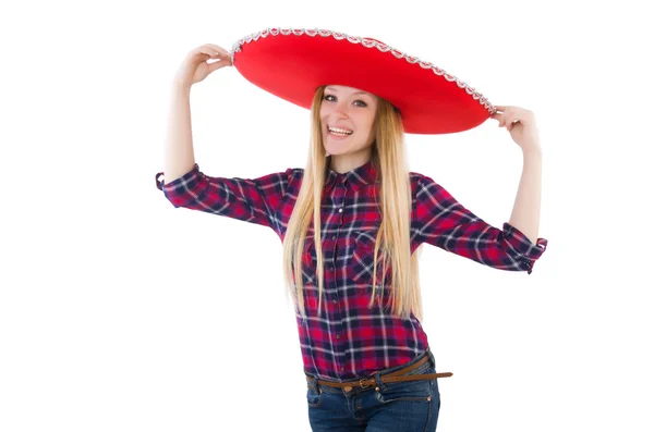 Mexicano engraçado com sombrero em conceito — Fotografia de Stock