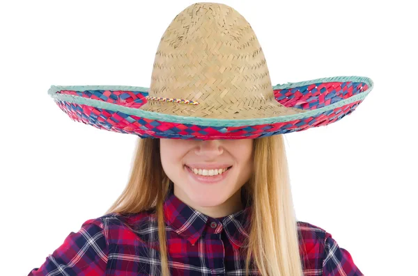 Divertente messicano con sombrero in concetto — Foto Stock