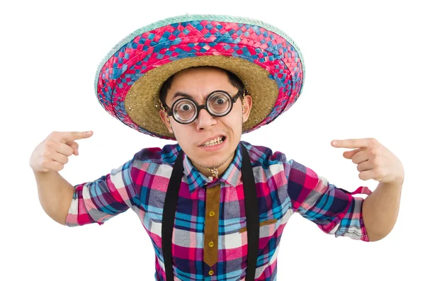 Drôle mexicain avec sombrero dans le concept — Photo