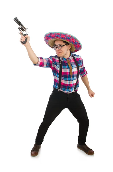 Lustiger Mexikaner mit Sombrero im Konzept — Stockfoto