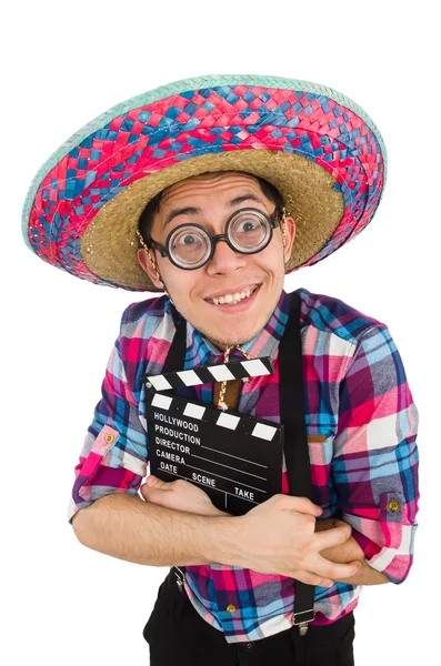 Grappig Mexicaans met sombrero in concept — Stockfoto