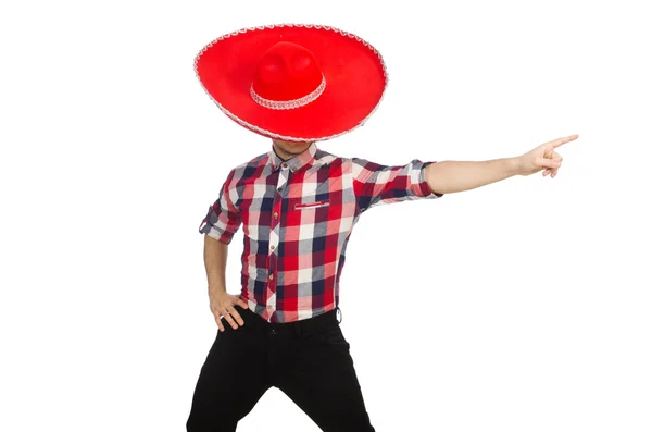 Grappig Mexicaans met sombrero in concept — Stockfoto