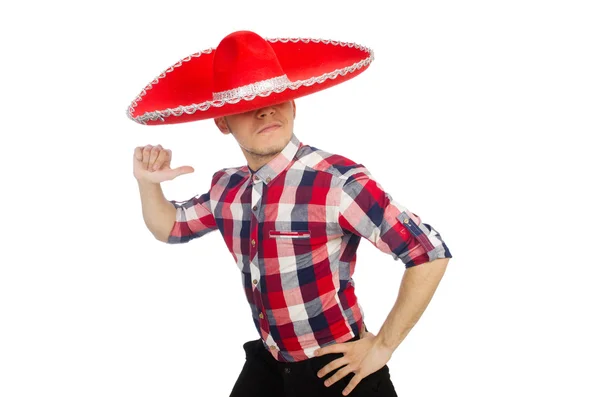 Lustiger Mexikaner mit Sombrero im Konzept — Stockfoto