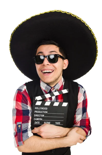 Grappig Mexicaans met sombrero in concept — Stockfoto