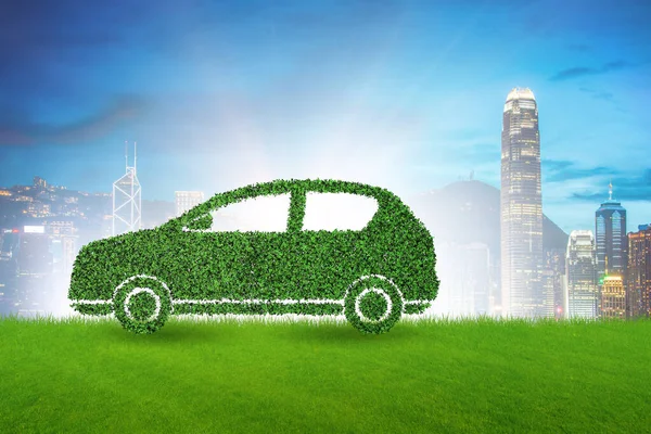 Conceito de carro elétrico ecológico — Fotografia de Stock