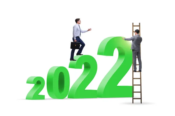 Concepto de crecimiento con la transición entre 2021 y 2022 —  Fotos de Stock