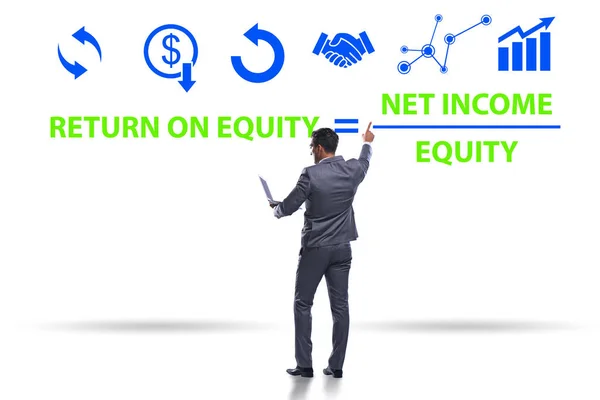 Businessman in return on equity concept — Stock Photo, Image