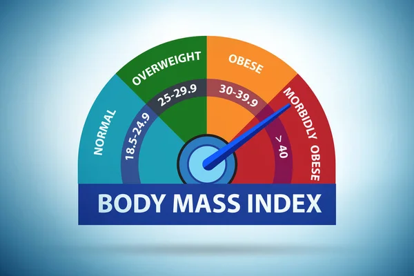 Concept of BMI - body mass index — Stock Photo, Image