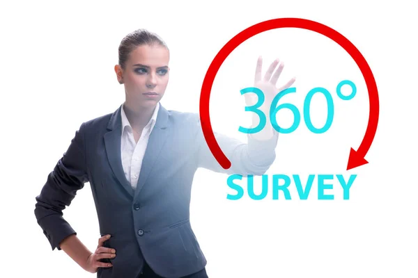 İş kadınlarıyla ilgili 360 derecelik bir kavram — Stok fotoğraf
