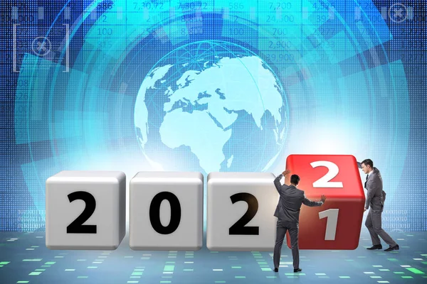 2021年から2022年へ — ストック写真