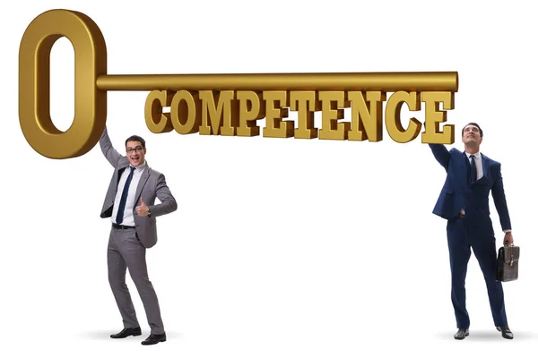 Experiencia y concepto de competencia con clave — Foto de Stock