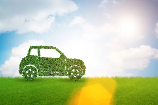 Concept van ecologische elektrische auto — Stockfoto