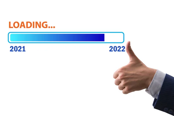 Conceito de transição do ano 2021 para 2022 — Fotografia de Stock