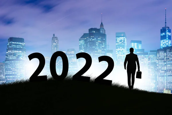 2022 년, 사업가들 과 함께 새해를 시작하다 — 스톡 사진