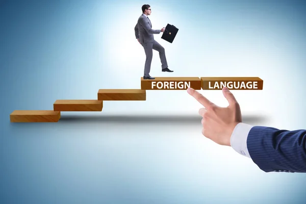 Concepto de lengua extranjera con pasos — Foto de Stock