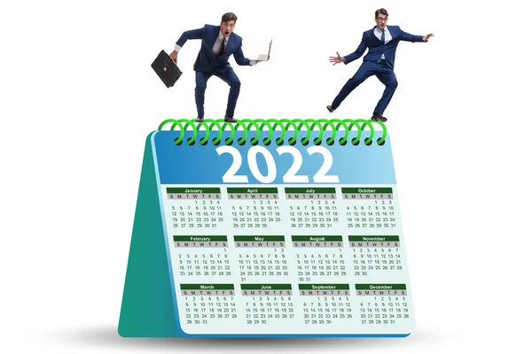 Affärsman i kalenderbegreppet år 2022 — Stockfoto