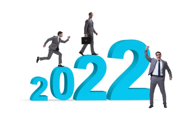 Groeiconcept met de overgang tussen 2021 en 2022 — Stockfoto