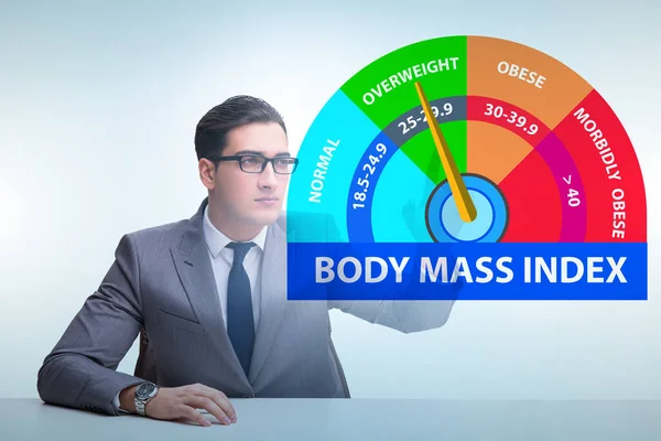 Concepto de IMC - Índice de masa corporal con nutricionista —  Fotos de Stock